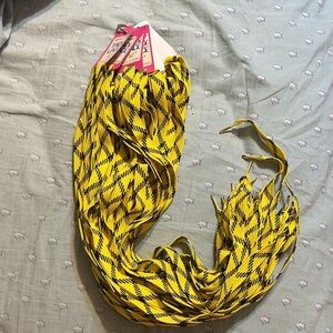 Multifunctional Yellow & Black Patterned Scarf Belt - Women’s Hair Accessory